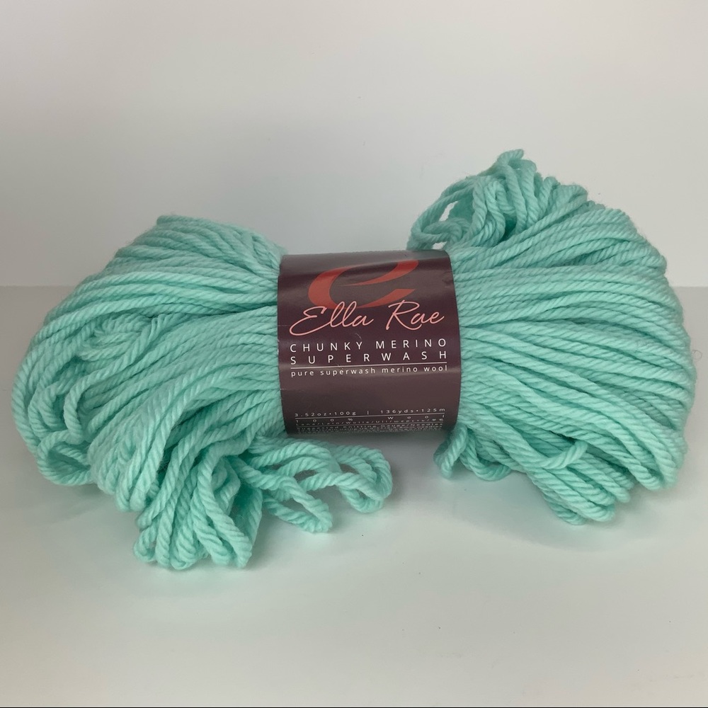 lot of 5 mint frappe ella rae chunky merino